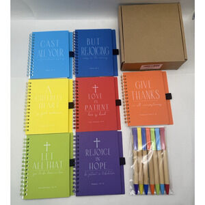 7 Sets of Multicolored Christian Prayer Journals small notepad 5.40" New